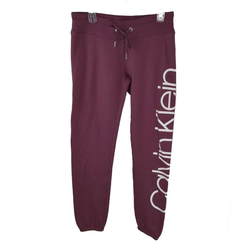 Calvin Klein Burgundy Joggers with Logo